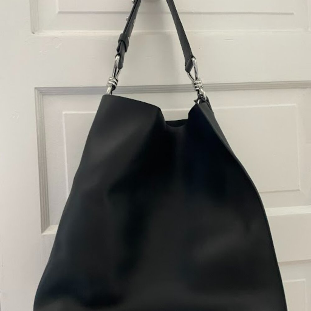 ALL SAINTS Captain North South Large Black Leather Tote  - NWT